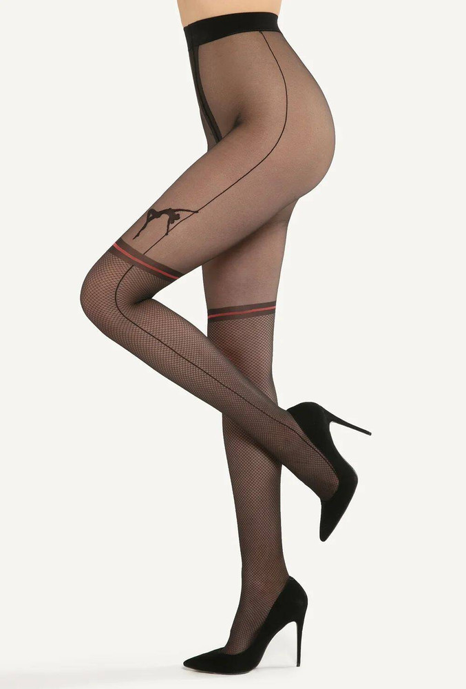 Rajstopy Rita Wz.01 20 Den - nero/red