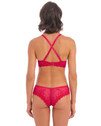Wacoal Embrace Lace koronkowy biustonosz plunge - czerwony