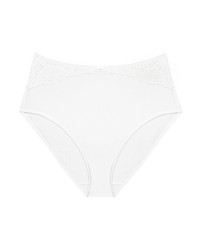 Majtki z wysokim stanem Modern Lace+Cotton Maxi Triumph 10207493 - białe