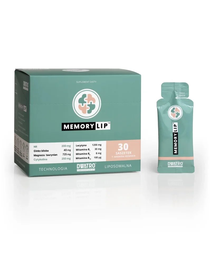 MemoryLip liposomalna cytykolina z miłorzębem i witaminami B 30 saszetek