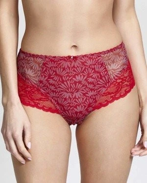 Jasmine figi z wysokim stanem - czerwone PROMOCJA