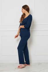 Komplet damski - plus size OH!ZUZA N&D H30 - granatowy