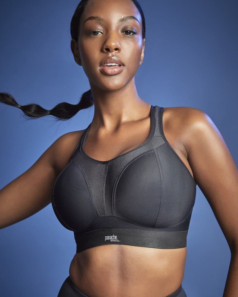 Panache Sport Boundless biustonosz bez fiszbin - czarny