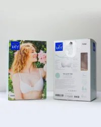 Key My First Bra TBM 120 bawełniany biustonosz dla nastolatek bez fiszbin - czarny