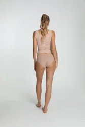 Figi Cotton Mood Maxi z wysokim stanem - beżowe