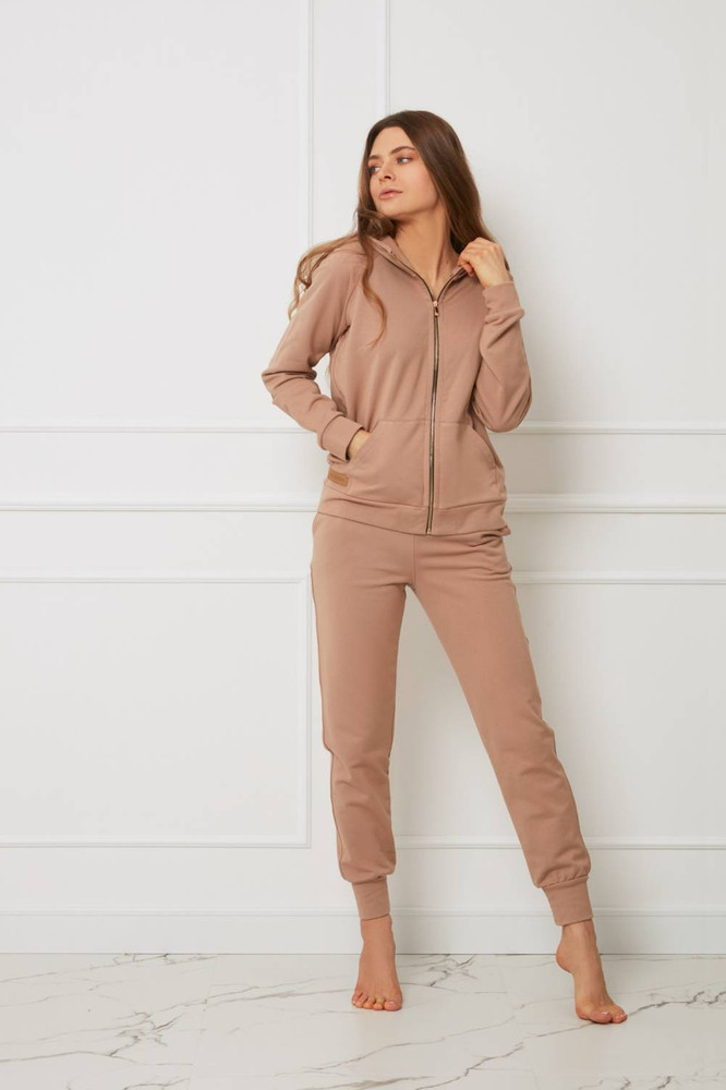Spodnie - homewear plus size bawełniane OH!ZUZA N&D H11 - beżowe
