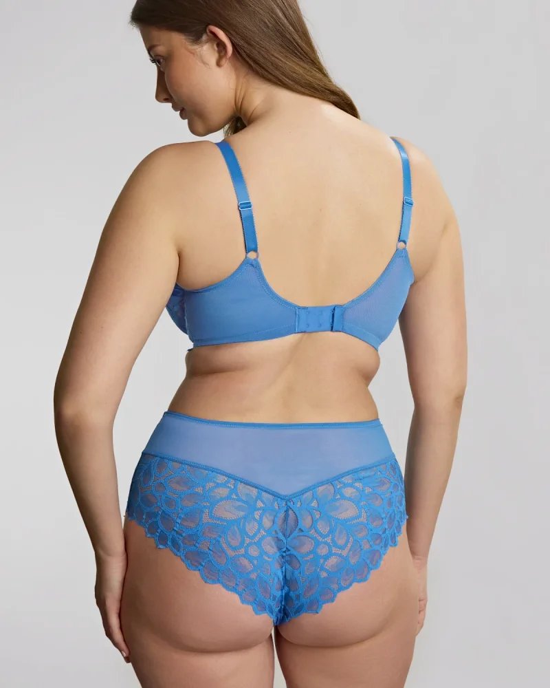 Allure majtki z wysokim stanem - niebieskie - Panache