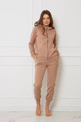 Spodnie - homewear plus size bawełniane OH!ZUZA N&D H11 - beżowe