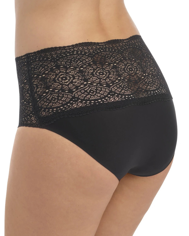 Lace Ease figi z wysokim stanem - czarny ONE SIZE