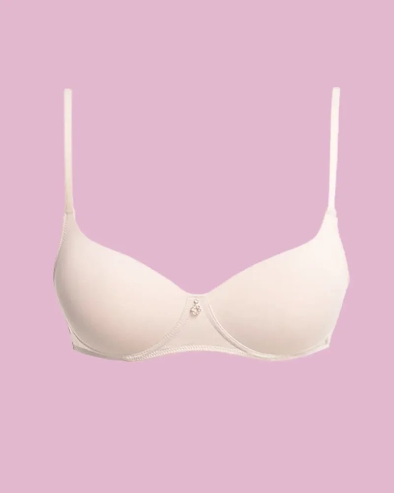 Key My First Bra TBM 122 gładki biustonosz dla nastolatek bez fiszbin - beżowy
