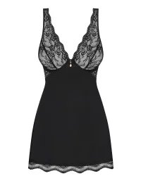 Komplet Luvae babydoll i stringi - czarne - Obsessive