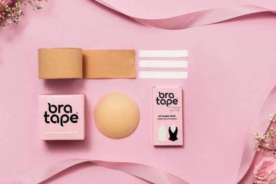 Bra Tape Zestaw STANDARD 3w1 – taśma modelująca biust 5 cm, osłonki silikonowe i taśma do stylizacji dwustronna