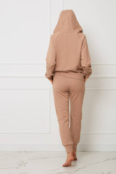 Spodnie - homewear plus size bawełniane OH!ZUZA N&D H11 - beżowe